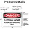 Signmission Electrical Hazard Authorized Personnel Only Danger Sign, Vinyl Decal, 7in W x 5in L, 2PK OS-2PACK-DS-D-57-L-19339 - alternate 4